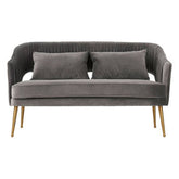 Hendricks Grey Velvet Two Seater Sofa