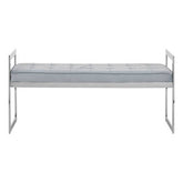Allure Powder Blue And Silver Finish Bench