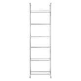 Horizon Cross Design 6 Tier Tempered Glass Shelving Unit