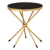 Templar Black Marble Top Side Table