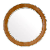 Churchill Tan Genuine Leather Wall Mirror