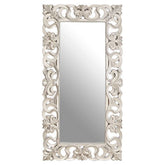 Palazio Rectangular Wall Mirror with Silver Finish