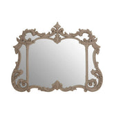 Haniel Antique Grey Finish Ornate Wall Mirror