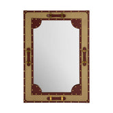 Columbus Canvas And Leather Trim Wall Mirror