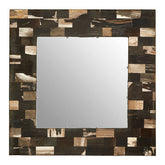 Relic Square Petrified Wood Wall Mirror