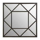 Descartes Black Metal Frame Wall Mirror