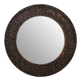 Akola Copper Finish Round Wall Mirror