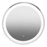 Avelino Illuminated LED Silver Round Mirror