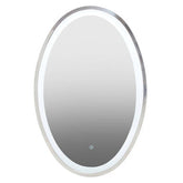 Avelino Illuminated LED Silver Oval Mirror