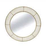 Trento Antique Gold Round Wall Mirror