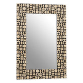 Palu Black Wall Mirror with Shell Inlay