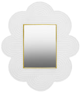 Saras White Finish Mango Wood Wall Mirror