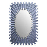 Jade Grey Rectangular Sunburst Wall Mirror