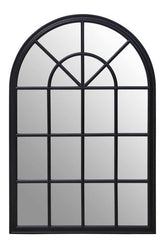 Lovida Black Arched Wooden Frame Wall Mirror
