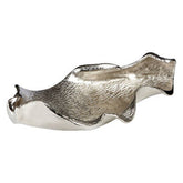Hampstead Textured Nickel Finish Large Leaf Dish