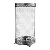 Fizzah Hurricane Candle Holder with Nickel Finish