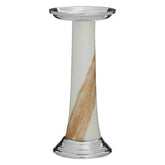 Alma White And Gold Candle Holder