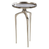 Diren Textured Nickel Finish Side Table