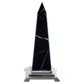 Renata Small Black Marble Design Obelisk Sculpture