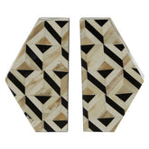 Harlo Ivory and Black Set of 2 Bookends