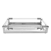 Lucita Silver Finish Rectangular Tray