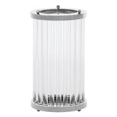 Franklin Large Silver and Glass Candle Holder