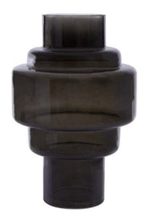 Cayden Small Black Smoked Glass Vase