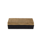 Deomali Large Two Toned Gold and Black Trinket Box