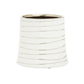 Haldis Small White and Silver Ceramic Planter