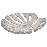 Prato Monstera Large Silver Finish Leaf Dish