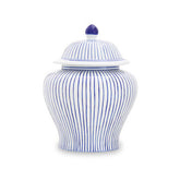 Damson Small White And Blue Ceramic Jar