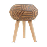Darnell Round Brown Planter With Angular Legs