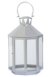 Herber Large Silver Steel Lantern