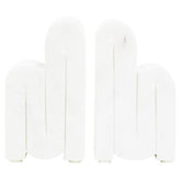 Nason Set Of 2 White Marble Bookends