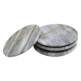 Kira Set of Four Grey Marble Coasters