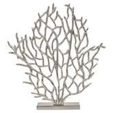 Prato Small Silver Nickel Finish Coral Sculpture