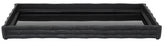 Hiba Black Finish Bamboo Effect Mirrored Tray