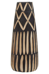 Arlo Small Engraved Wooden Vase