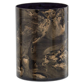Gaia Black And Gold Marble Effect Small Candle Holder
