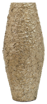 Akola Large Gold Textured Metal Vase
