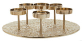 Akola Gold Round Six Pillar Candle Holder