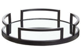 Cruzar Matte Black Mirrored Tray