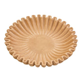 Savio Large Ochre Fluted Marble Bowl