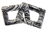 Helsa Black And White Marble Two Link Chain