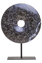 Salmo Extra Small Black Marble Round Dia 15cm Disc Sculpture