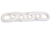 Cato White Wood 5 Link Chain Decor