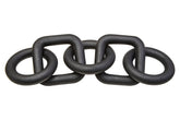 Cato Black Wood Five Link Chain Decor