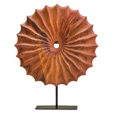 Westo Brown Wood Round Sculpture With Black Base