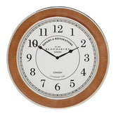 Churchill Tan Genuine Leather Large Wall Clock