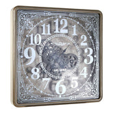 Carlin Antique Gold Square Wall Clock